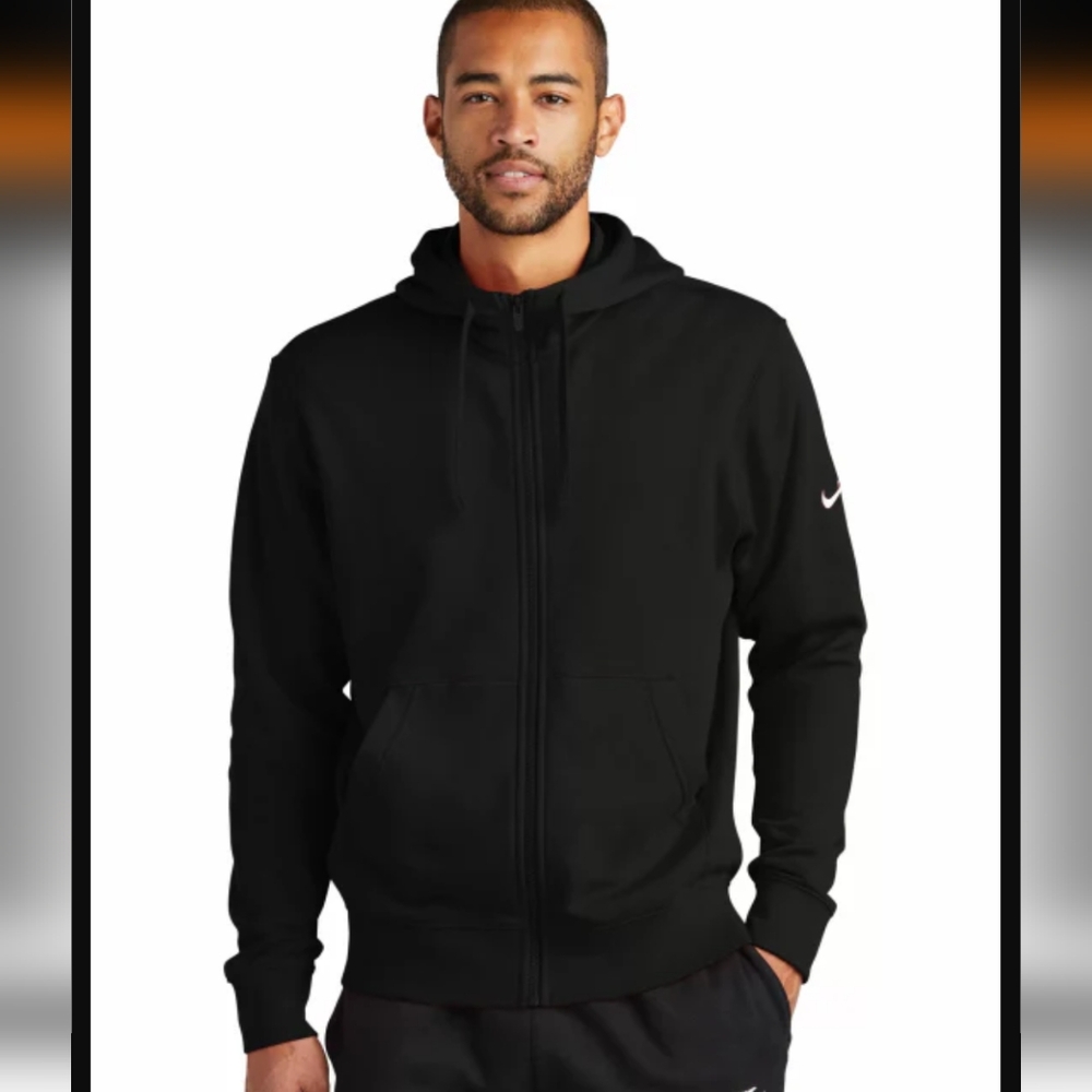 NIKE Club Fleece Sleeve Swoosh Full Zip "Nissan" Hoodie - Nike DR1513, Black S